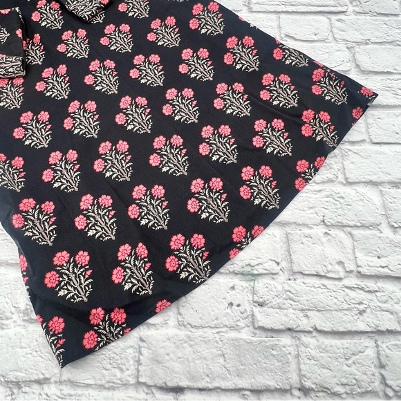 Tuckernuck Black and Pink Floral Mini Dress Size Small A-Line Sheath 3/4 Sleeve - Picture 5 of 9